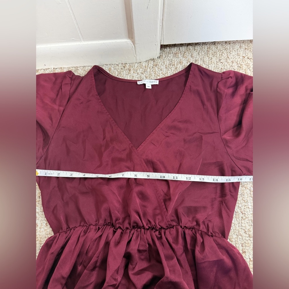 Baltic Born Deep Burgundy Maxi Dress M - Picture 6 of 7